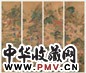 王问 人物故事 立轴 设色绢本