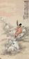 高峻 乙亥(1935年)作 苏武牧羊 立轴 设色纸本