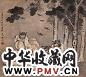 黄钺 五进士图 立轴 设色纸本