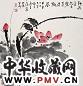 康宁 荷花翠鸟 立轴 设色纸本