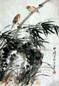 田镛 花鸟 镜心 设色纸本