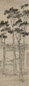 戴本孝 署年: 戊申(1668) 秋夜读书 立轴 水墨纸本