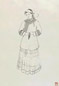 庞薰琹 1940 苗女 纸本 水墨