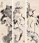 胡铁梅 松鹤图 立轴 绫本