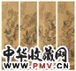 沈宗敬 1714年作 四季山水 立轴 设色绢本