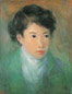 1950年 余本 余静文画像 木板
