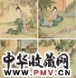 包栋 1856年作 仕女 册页(8开选4) 设色绢本