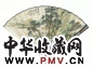 徐行敏 松屋读书图 成扇 设色纸本
