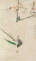 马荃 红桃珍禽图 立轴 纸本