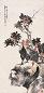 任霞 丙午(1906年)作 三吉图 立轴 设色纸本