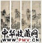 蒋宝龄 乙酉(1825年作) 山水 四屏 设色纸本