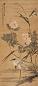 朱偁 癸酉(1873年)作 鹭鸟秋葵图 轴 设色绢本