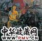 曹力 1988年 少女与鸟 布面