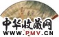 钱一海 人物 成扇 设色纸本