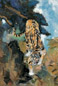 沙耆 作于1992年 猛虎图 油画