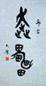 大康 书法 立轴 水墨纸本