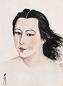 方君璧 女人头像 立轴 纸本