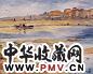 方君璧 1955年 西班牙海边 木板 油画