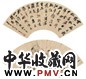 吴伟业 1670年 书画合璧 扇面 水墨纸本