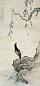张澎 光绪庚辰年(1880年)作 柳叶啼鸟 立轴 设色纸本