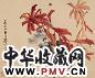 方召麟 花卉 镜心