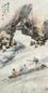 金榕 1925年作 赤壁泛舟 立轴 设色纸本