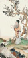 金协中 执扇仕女 图轴 纸本设色