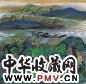 董欣宾 松溪鱼艇 镜心 设色纸本