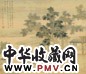 清初 高岑 月下吟诗图 轴