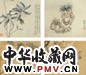 居巢 居廉 花卉册 册页(8开选4) 设色绢本
