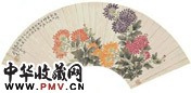 庞左玉 迎春图 扇面 设色纸本