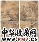 沈士充 1633年作 湖庄四季图 册 绢本设色