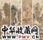 温其球 四季山水屏 四屏 设色纸本