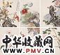 温其球 花卉 册页(12开选6) 设色纸本