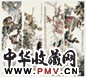 近现代 蔡鹤洲 花枝禽畜 屏(6开)