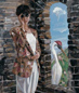 刘小东 1993年 女孩与仙鹤 布面 油画