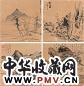 谢里甫 谢观生 汤雨生等 书法 册页(12开选4) 设色绢本