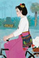 徐启雄 版纳赶街 水彩画