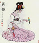 徐启雄 鸟趣 立轴 设色