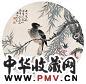 尤小云 花鸟 团扇 纸本