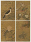 于寿伯 花鸟 四屏