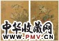 于寿伯 花鸟八条屏 立轴 设色绢本