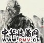 梁岩 矿工 镜心 设色