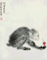 唐逸览 猴 立轴 纸本