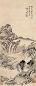王撰 1676年作 溪桥遥目 立轴 水墨纸本