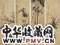 夏翚 兰竹 四屏 水墨纸本