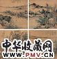 谢观生 山水册 册页(8开) 设色绢本