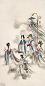 卜孝怀 1930年作 天宫赐福 立轴 设色纸本