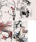 邓林 陈玉圃 谢孝思 王振 花鸟(4帧) 镜心 设色纸本