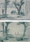 林海钟 山水人物 册页(12开选2) 设色纸本